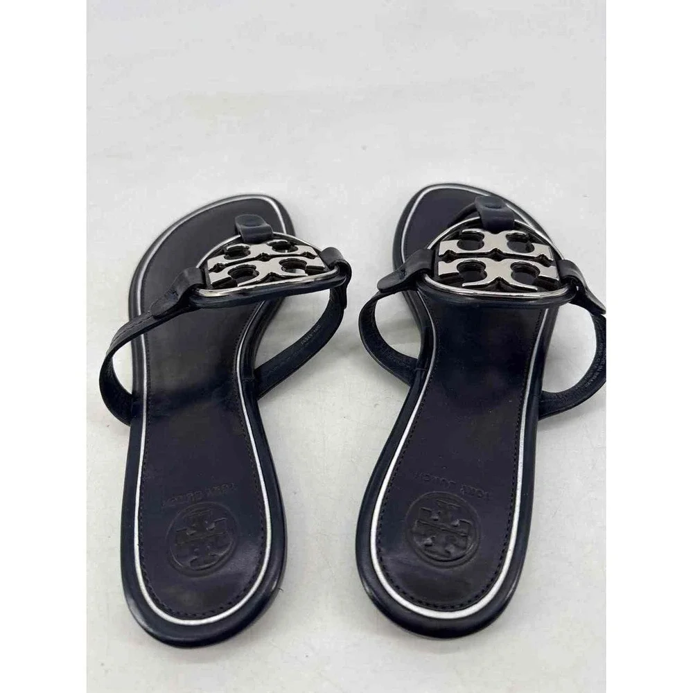 Shoe Size 9.5 Tory Burch Navy Leather Sandals